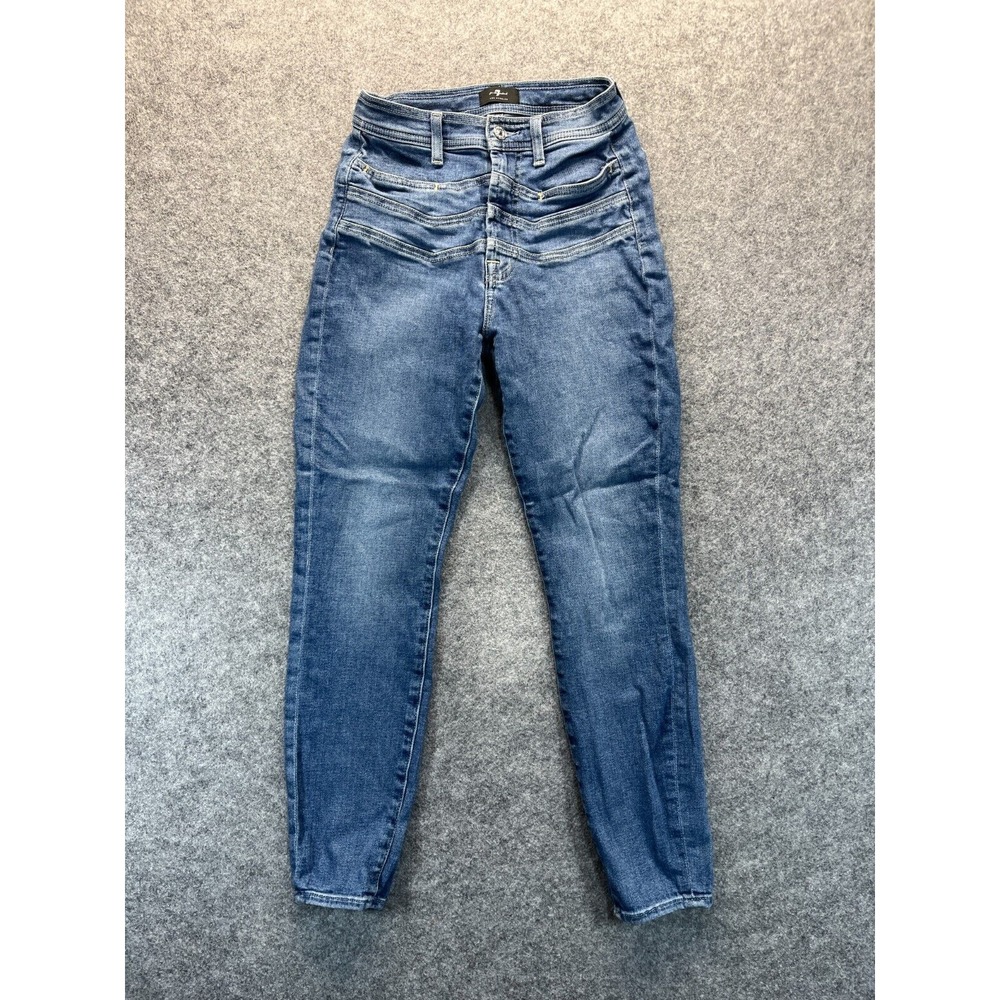 7‎ For All Mankind Jeans Womens 26 High Rise Ankle Skinny Stretch Denim Jeans
